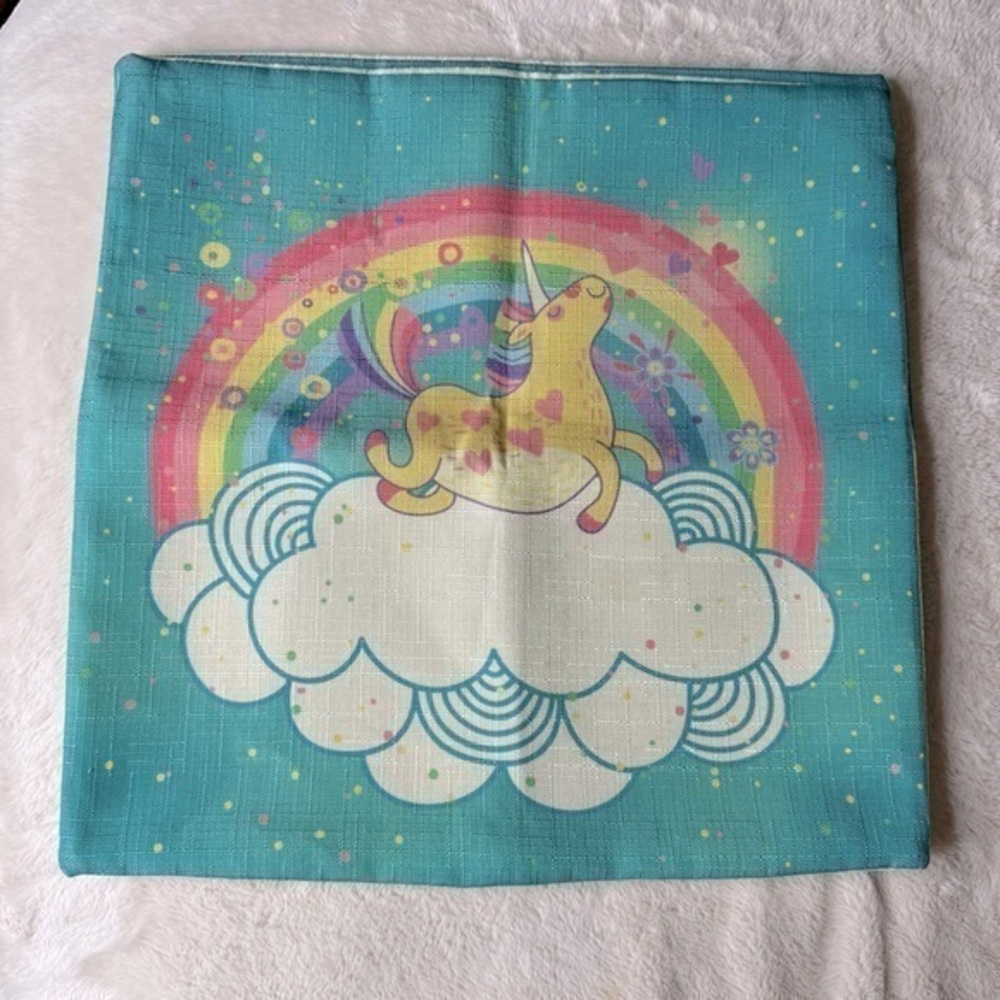 Your Smile Pegachubs chubby unicorn set of two decorative pillow covers 18X18